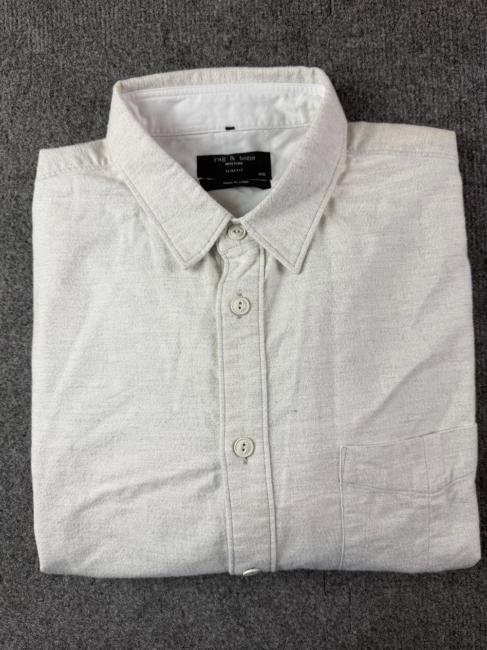 Rag & Bone Slim Fit Men 100% Cotton Long Sleeve Flannel Button Down Shirt Sz XXL